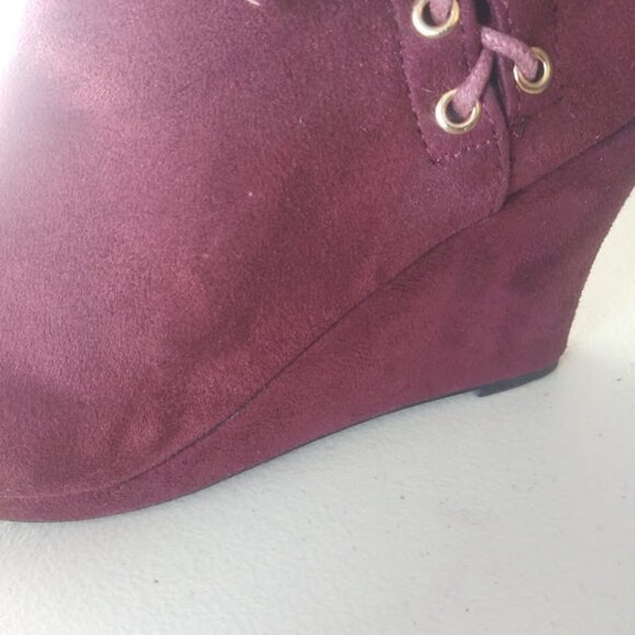 Top Moda Odell women's size 6 Plum color ankle boots - Picture 12 of 13